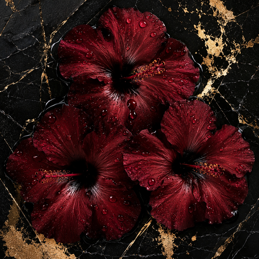 Midnight Hibiscus Color Palette – Rich Reds & Moody Neutrals
