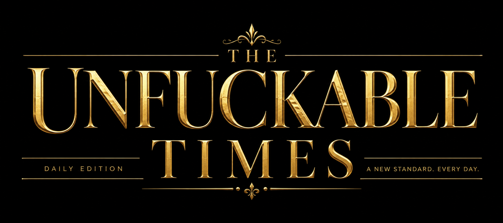 THE UNFUCKABLE TIMES - THE UNFUCKABLE TIMES  A DAILY DOSE OF POWER. A LIFE OF STANDARDS. A WORLD WITHOUT APOLOGY.